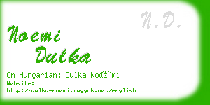 noemi dulka business card